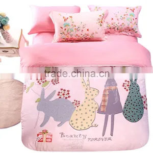 High Quality Sweet Print Color 4 Pcs Bedding Set thumbnail-2