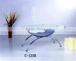 Ellipse Glass Metal Table thumbnail-1