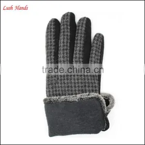 2016 Ladies Fingered Touch-screen Spandex Velvet Gloves for Wholesale thumbnail-4