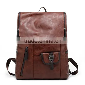 2015 Vintage Mens Leather Laptop Bag Backpack Quality Choice thumbnail-1