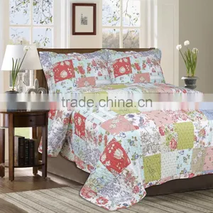 Simple Canada Style Winter Patchwork Linen Cotton Quilt thumbnail-1