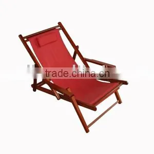 Wooden Folding Beach Chair thumbnail-1