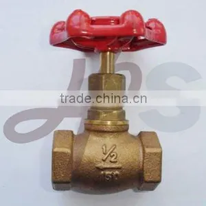 Casting Bronze Globe Cock Valve With Steel Wheel thumbnail-1