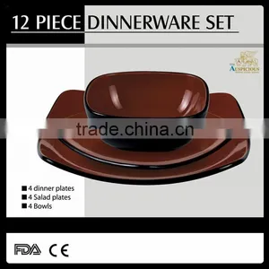 High Quality 18 Pcs Color Glazed Stoneware Dinner Set thumbnail-2