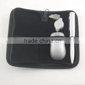 Portable USB Kits Gift Sets With USB Pendrive in Nylon Pouch thumbnail-1