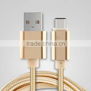 2016 Wholesale Custom Cell Phone Custom Usb Charger Cables Usb Type-c Cable(golden) thumbnail-1