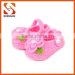 Good Quality Cheap Soft Crochet Baby Shoes Free thumbnail-1