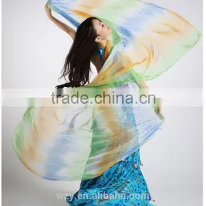 Gradient Belly Dancing Veils Silk Fabric Dance Veil thumbnail-2
