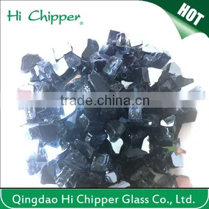 Black Cashew Shape Fire Pit Decorative Glass Gemstone thumbnail-4