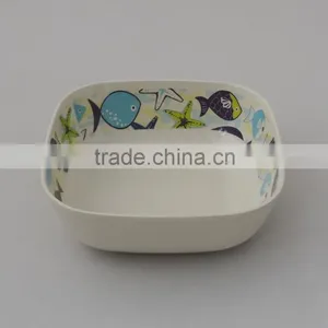 Eco Bamboo Fiber Square Bowl thumbnail-2