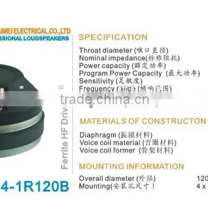 44.4mm Chinese Hot Sale High Quality Titanium Audio Speaker Driver Unit thumbnail-1