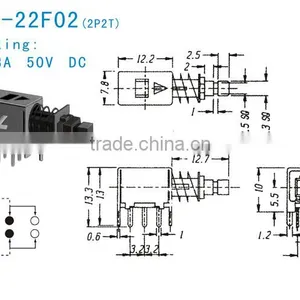 PS-22E44-G13 NS PUSHBUTTON SWITCH With Lock thumbnail-2