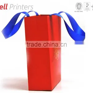 Premium Quality Red Colored Paper Bags With Foil Stamping From India thumbnail-1
