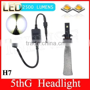 New 2*5th G 2500 LM/bulb Car Lights Led, High Power Led Headlight Bulb h7 Quality Choice thumbnail-1