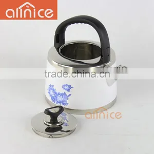 Customised Any Color Like White/purple New Design Color Painting 4L/5L Kettle With Flower Applique thumbnail-6