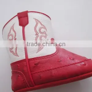 Baby Toddler Girl Cable-Knit Boot Crib Shoes Cow Boy Boot Style thumbnail-2