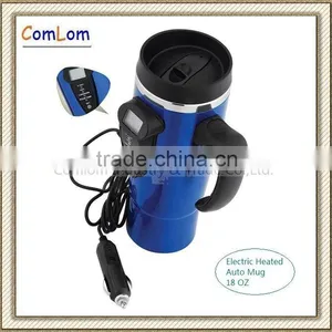 18 OZ Double Wall Stainless Steel Electric Heated Auto Mug thumbnail-1