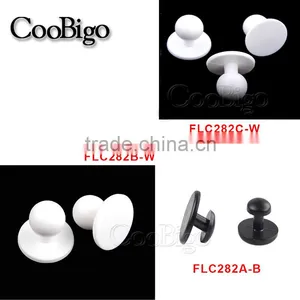 Plastic Round Movable Jacket Chef Coat Stud Button Black or White #FLC282A-B/B-W/C-W thumbnail-1