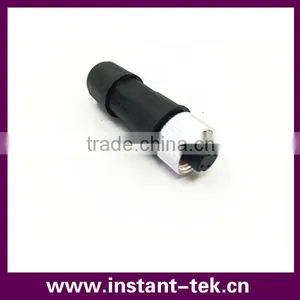 INST Male to Male With Nut Bulkhead Pigtail Cable M12 Connector thumbnail-1