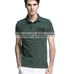 Custom Mens Quick Dry Spot Pure Cotton Moisture Transfer Polo Shirts thumbnail-1