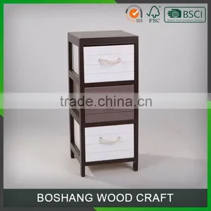 Small 3-drawer Cabinet Under Table Kids Wooden Toy Storage Cabinet Wardrobe Storage Closet thumbnail-1