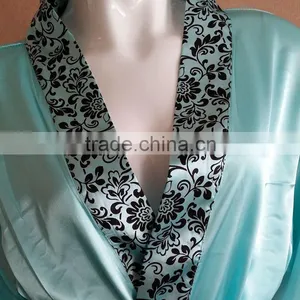 Girls Satin Nightgown/bathrobe With Piping thumbnail-4