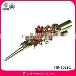 Fancy Gorgeous Diamante Metal Beak Hair Clips for Girl thumbnail-1