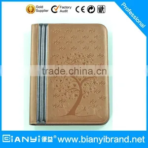High Quality a4 Leather Conference Folder/embossing Folder/leather Portfolio Embossed With LOGO thumbnail-1