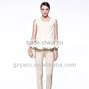 The Fair Maiden Temperament Delicate Lotus Leaf Hem Simple Blouse thumbnail-1