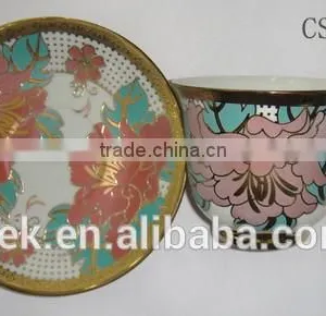 Promotional Ceramic Wholesale Colorful Cup and Saucer thumbnail-1