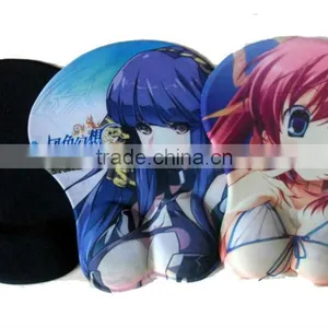 Breast Mouse Pad With Fabirc,PU and SBR thumbnail-1