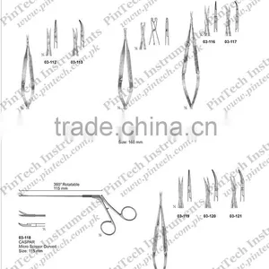 Surgical Micro BIEMER Vein VANNAS Dissecting Curved Scissors Spring Type Flat Handles thumbnail-1