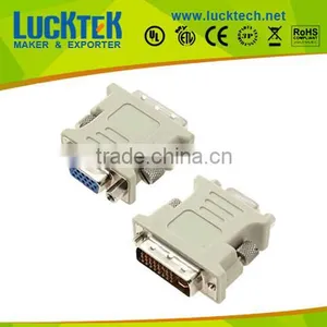 Hot Sell !! Adapter DVI 24+1 TO VGA HD15 M/F,golden Plated. thumbnail-1