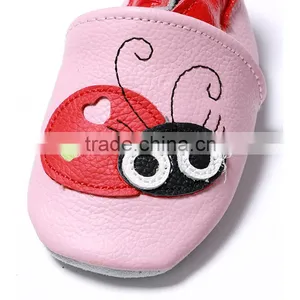 2016 Sping Summer Fall Pink Red Bee Pattern Baby Leather Shoes thumbnail-4