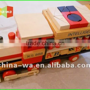 Novel Wood Truck Toy With Blocks for Children thumbnail-1