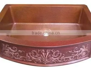 Copper Kitchen Single Bowl Farmhouse Sink thumbnail-1