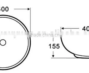 Bathroom Art Basin Round White Ceramic Basin Sanitary Ware Toilet With Basin Cheap Price BasinY826 thumbnail-2