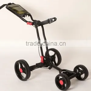 2016 Brand New Fold Light Weight 4Wheels Push Pull Golf Trolley Manual Golf Cart thumbnail-3