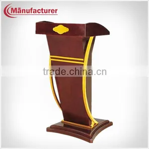 Elegant Hotel Meeting Room Speaker Rostrum,Wooden Church Pulpit/Speaker Stands thumbnail-1