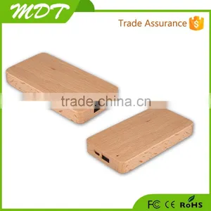 New Design Bamboo Wooden Power Bank /portable Powerbank With Logo thumbnail-2