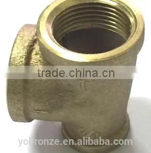 New Products Taiwan 1x3/4 Inch Pipe Brass Fittings Reducing Tee thumbnail-4