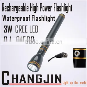 3W Aluminum LED Rechargeable Flashlight thumbnail-1