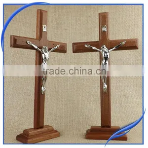 Factory Price Wholesale Large Decorative Standing Wooden Crosses thumbnail-1