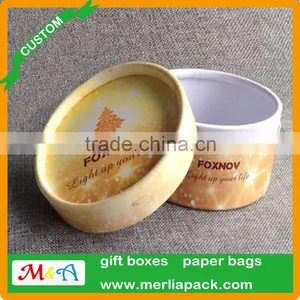 Crystal Christmas Ornament Round Cylinder Cardboard Box Xmas Tree Lights Collectibles Box thumbnail-1