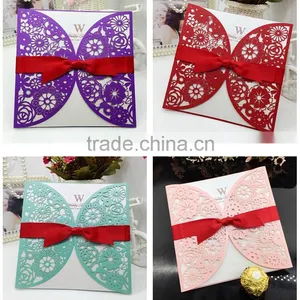 Unique Inexpensive Laseer Cut Wedding Invitation Cards thumbnail-2