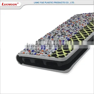 Slogan Mobile Phone Accessories pu Leather Wallet Diamond Case Cell Phone Case for Iphone 4 5 6 7 s se c Plus thumbnail-4