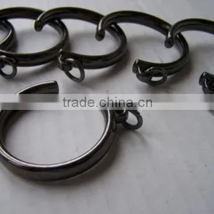 19mm Brushed Nickel Curtain Pole Bay Window Passing Rings thumbnail-1