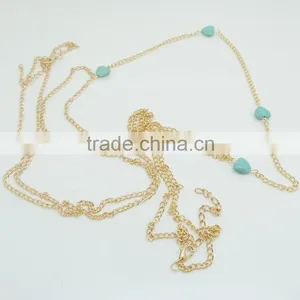 Simple Heart Turquoise Sexy Waist Chain thumbnail-4