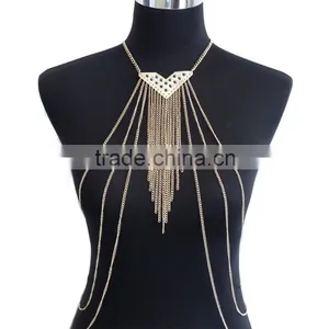 Crystal Body Jewelry Multilayer Tassel Body Chain thumbnail-2