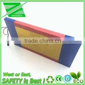 100% Real Factory CE ROHS Lithium Battery for Bike 48v 10ah Flat Lithium Battery Pack With Charger thumbnail-3